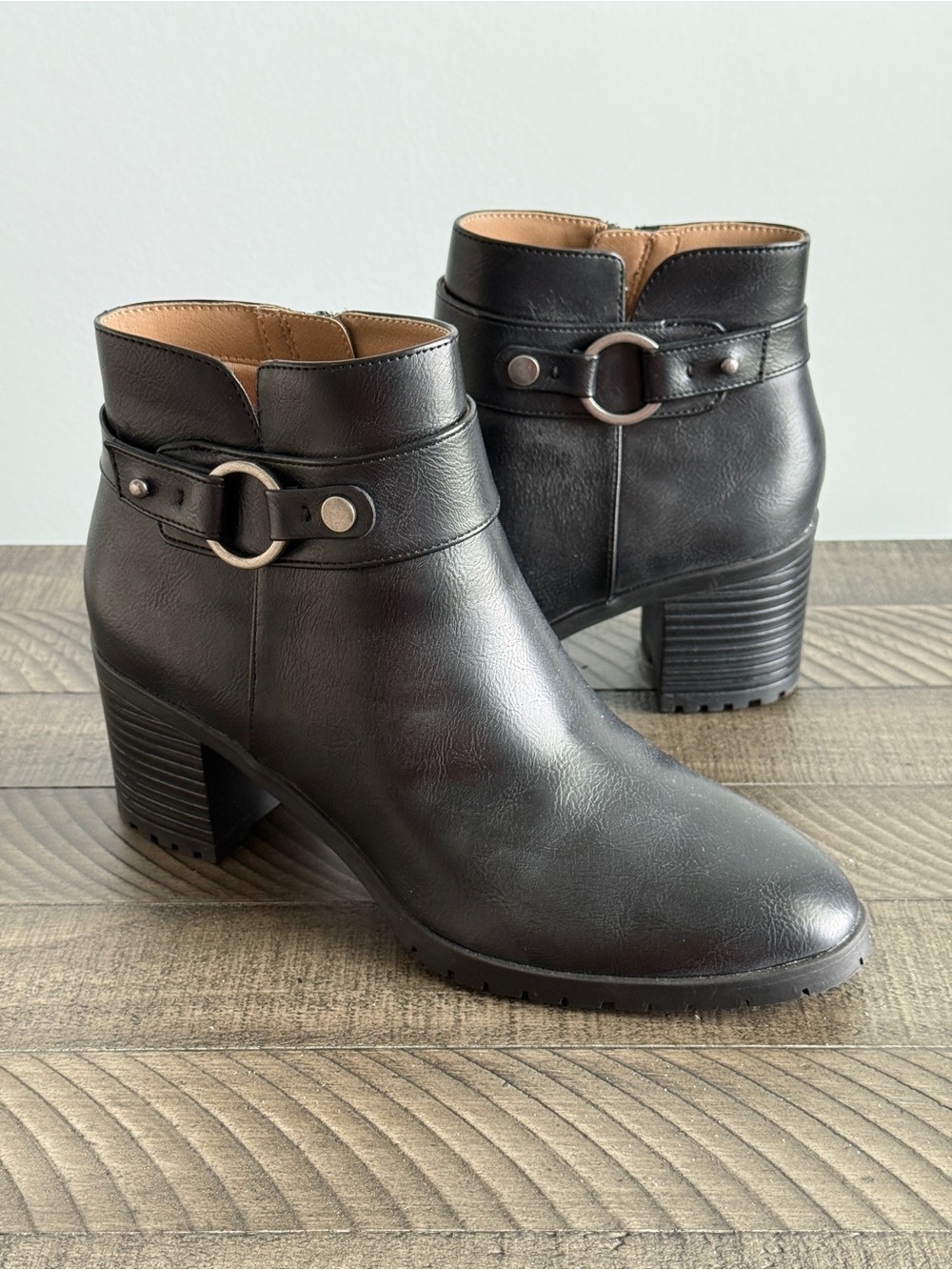 LifeStride Miranda Ankle Boots Black Women’s Size 7W